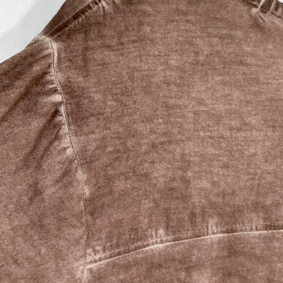 Workshop Republic Cotton Garment Dyed Short Sleeve Tan Pleat-Back Tee 3X Grunge - Picture 7 of 11